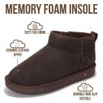 Project Cloud 100% Genuine Leather Ankle Boots for Women - Water Resistant with Memory Foam Insole Winter Boots for Women - Trending Shoes & Comfortable Women's Ankle Boots (Hippy_W, CHOCBRWNSUED,9)