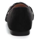 TN TANGNEST Womens Casual Flats Fashion Chain Pointed Toe Ballet Flats Rhinestone Flats Comfort Slip On Dress Shoes Black 43(10)