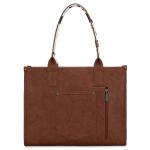 Montana West × Wrangler Vintage Satchel Tote Handbag Western Cow Print Purse for Women Top Handle Large Work Tote Bag WG102G-8119BR