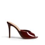 DREAM PAIRS Mule Heels for Women High Heels Stiletto Open Round Peep Toe Mules Sandals Slip on Dress Shoes Sexy Heeled for Party Dressy Prom Wedding,Size 7,Burgundy,SDHS25003W