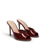 DREAM PAIRS Mule Heels for Women High Heels Stiletto Open Round Peep Toe Mules Sandals Slip on Dress Shoes Sexy Heeled for Party Dressy Prom Wedding,Size 7,Burgundy,SDHS25003W