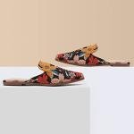 Tilocow Mules for Women Flats Pointed Toe Slip On Backless Loafers Flat Mule Business Casual Shoes Slides