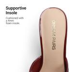 DREAM PAIRS Mule Heels for Women High Heels Stiletto Open Round Peep Toe Mules Sandals Slip on Dress Shoes Sexy Heeled for Party Dressy Prom Wedding,Size 7,Burgundy,SDHS25003W