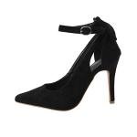 PiePieBuy Women's Pointed Toe High Heels Ankle Strap D'Orsay Pumps Shoes Bow Wedding Bowtie Back Dress Sandals