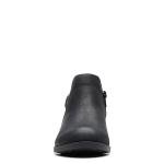 Clarks Women's Charlten Grace Ankle Boot, Black Oily Leather, 7.5 Medium US