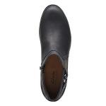 Clarks Women's Charlten Grace Ankle Boot, Black Oily Leather, 7.5 Medium US