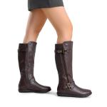 DREAM PAIRS Women's Black Faux Fur Knee-High Boots