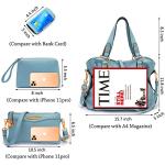 Soperwillton Fashion Handbag for Women Shoulder Bag Top Handle Satchel Hobo Tote Bag Purse Set 4pcs