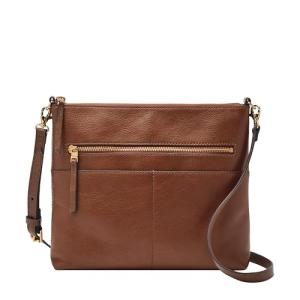 Fossil Women's Fiona Brown Leather Crossbody Bag