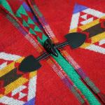 Boho Fringe Poncho: Vintage Geometric Plaid Shawl, Cashmere Cardigan