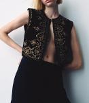 Vintage Embroidered Floral Vest - Y2K Sleeveless