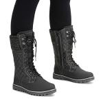 POLAR Womens Winter Thermal Snow Outdoor Warm Mid Calf Waterproof Durable Boot - Black - US9/EU40 - YC0376