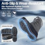 FREE SOLDIER Women's Waterproof Winter Cold Weather Snow Boots for Women Outdoor Fashion Duck Boots Comfortable Insulated(Grey 9)