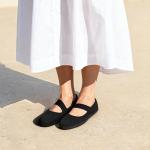 DREAM PAIRS Women's Mary Jane Ballet Flats Barefoot Knit Wide Toe Box Arch Support Flat Shoes for Women Dressy Casual Office Business Work Travel Walk,Size 10,Black,SDFA26004W