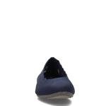 Skechers Women's Cleo 2.0 - Love Spell Scalloped Knit Skimmer Flats with Air-Cooled Memory Foam, Navy, 9