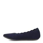 Skechers Women's Cleo 2.0 - Love Spell Scalloped Knit Skimmer Flats with Air-Cooled Memory Foam, Navy, 9