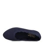 Skechers Women's Cleo 2.0 - Love Spell Scalloped Knit Skimmer Flats with Air-Cooled Memory Foam, Navy, 9