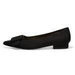 GotSoft Women's Square Buckle Flats Pointed Toe Slip on Flat Comfortable Dress Shoes, Black, Size 8