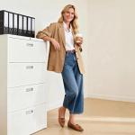 DREAM PAIRS Flats for Women Pointed Toe Foldable Knit Ballet Flats Comfortable Slip-On Dress Shoes Elegant Bow Flats for Work Office Business Casual Travel,Size 10,Brown,SDFA26001W