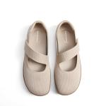 DREAM PAIRS Women's Mary Jane Ballet Flats Barefoot Knit Wide Toe Box Arch Support Flat Shoes for Women Dressy Casual Office Business Work Travel Walk,Size 10,Nude,SDFA26004W