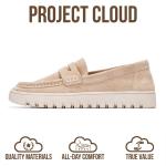Project Cloud 100% Genuine Leather Loafers for Women – Memory Foam Insoles Slip On Shoes for Women – Lightweight Womens Shoes – Non Slip Womens Loafers (Filide1, Nude,9)