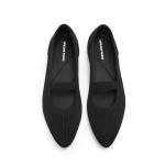 DREAM PAIRS Women's Knit Ballet Flats Pointed Toe Comfortable Dressy Flats for Work Office Shoes Mary Jane Flats,Size 8,Black,SDFA26005W