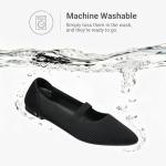 DREAM PAIRS Women's Knit Ballet Flats Pointed Toe Comfortable Dressy Flats for Work Office Shoes Mary Jane Flats,Size 8,Black,SDFA26005W
