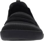 WHITIN Women's Loafers Round Toe Flat Shoes Wide Toe Box Barefoot Minimalist Zero Drop Sole Size 9.5 Width Knit Driving Dressy Slip on Office Fit Black 41