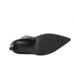 Reitoye Knee High Black Boots Women Sexy Pointed Toe Stiletto Tall Boots Side Zipper Dress Fashion Boots Shoes Size 8.5