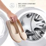 DREAM PAIRS Women's Ballet Flats Dressy Arch Support Wide Toe Box Knit Flats Comfortable Round Toe Slip On Travel Work Business Office Barefoot Shoes,Size 9,Nude,SDFA26015W