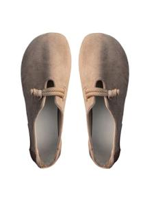 MakeMeChic Women's Suede Flats Shoes Closed Toe Ballet Flats Dressy Casual Potato Shoes Brown 8.5