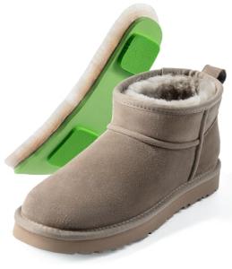 MelSyd Sheepskin Mini Boots Womens: -22℉ Thermal Insulated Ankle Booties Daily Comfort - Waterproof Suede Breathable Winter Shoes for Professional Women Urban Commute & Office Wear‌ - Olive Size 9