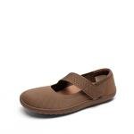 DREAM PAIRS Women's Mary Jane Ballet Flats Barefoot Knit Wide Toe Box Arch Support Flat Shoes for Women Dressy Casual Office Business Work Travel Walk,Size 11,Brown,SDFA26004W