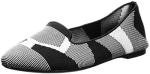Skechers Women's Black/White Knit Loafer Flats
