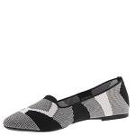 Skechers Women's Black/White Knit Loafer Flats