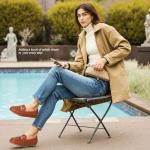 ABEJOJO Women's Loafer Shoes, Comfortable Slip on Casual Flat Penny Shoes for Walking, Driving, Dressy (Beige Suede 8)