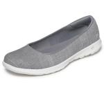Skechers Women's Go Walk Lite-Susie Ballet Flat, Gray, 9 Medium US