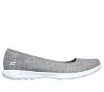 Skechers Women's Go Walk Lite-Susie Ballet Flat, Gray, 9 Medium US