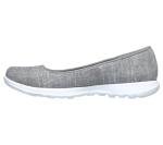 Skechers Women's Go Walk Lite-Susie Ballet Flat, Gray, 9 Medium US