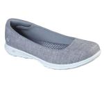 Skechers Women's Go Walk Lite-Susie Ballet Flat, Gray, 9 Medium US