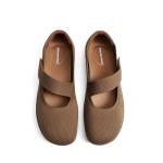 DREAM PAIRS Women's Mary Jane Ballet Flats Barefoot Knit Wide Toe Box Arch Support Flat Shoes for Women Dressy Casual Office Business Work Travel Walk,Size 8,Brown,SDFA26004W