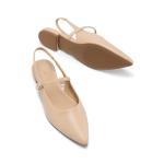 DREAM PAIRS Women's Slingback Dress Pointed Toe Flats Ballet Mary Jane Flat Shoes with Buckle Strap Low Heel Dressy Flats,Size 8.5,Nude,SDFA26008W