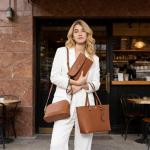 LOVEVOOK Purses for Women Classic Shoulder Tote Satchel Hobo Bags 3pcs Handbags Gift for Her Brown