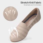 ATHMILE Ballet Flats for Women Ballerina Slip On Round Toe Loafer Shoes Dressy Casual for Wedding Business Daily 2026 Fashion Zapatos Bajos para Mujer Nude Size 8