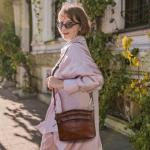 Vintage Leather Crossbody Bag for Women (Coffee)