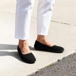 DREAM PAIRS Women's Ballet Flats Dressy Arch Support Wide Toe Box Knit Flats Comfortable Round Toe Slip On Travel Work Business Office Barefoot Shoes,Size 8.5,Black,SDFA26015W