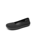 DREAM PAIRS Women's Ballet Flats Dressy Arch Support Wide Toe Box Knit Flats Comfortable Round Toe Slip On Travel Work Business Office Barefoot Shoes,Size 8.5,Black,SDFA26015W