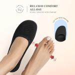 DREAM PAIRS Women's Ballet Flats Dressy Arch Support Wide Toe Box Knit Flats Comfortable Round Toe Slip On Travel Work Business Office Barefoot Shoes,Size 8.5,Black,SDFA26015W