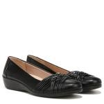 LifeStride Women's Incredible Ballet Flat Black Synthetic 10 W