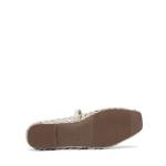 DREAM PAIRS Woven Ballet Mary Jane Flats for Women Dressy Comfortable Square Toe Ballerina Flats with Adjustable Buckle Strap for Work Casual Travel Daily,Size 9,Beige,SDFA26006W